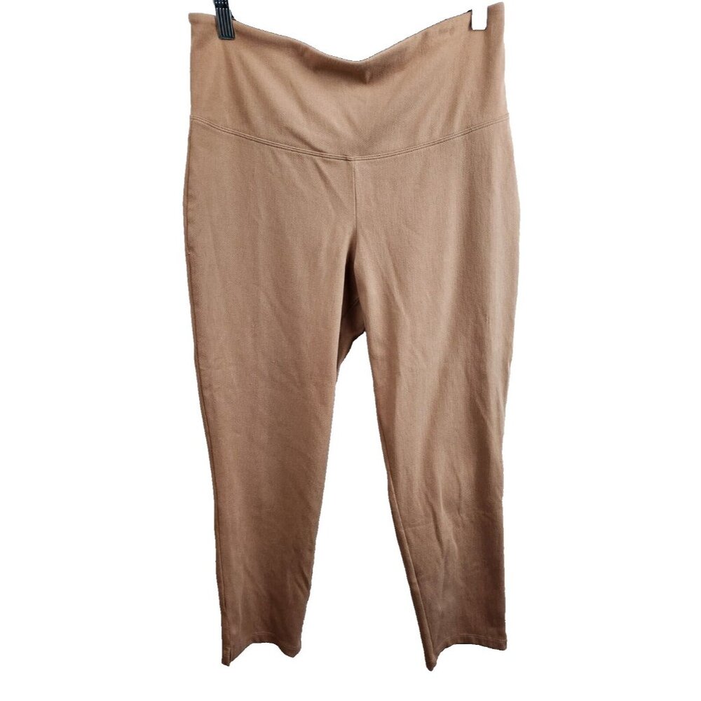 Women With Control Renee Greenstein Womens Cropped Pants Sz 10‎ Tan Slimming